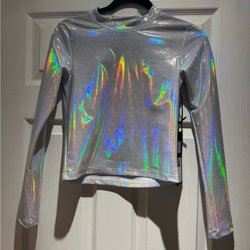 Noli Tone Holographic Long Sleeve Yoga/Active Wear Top